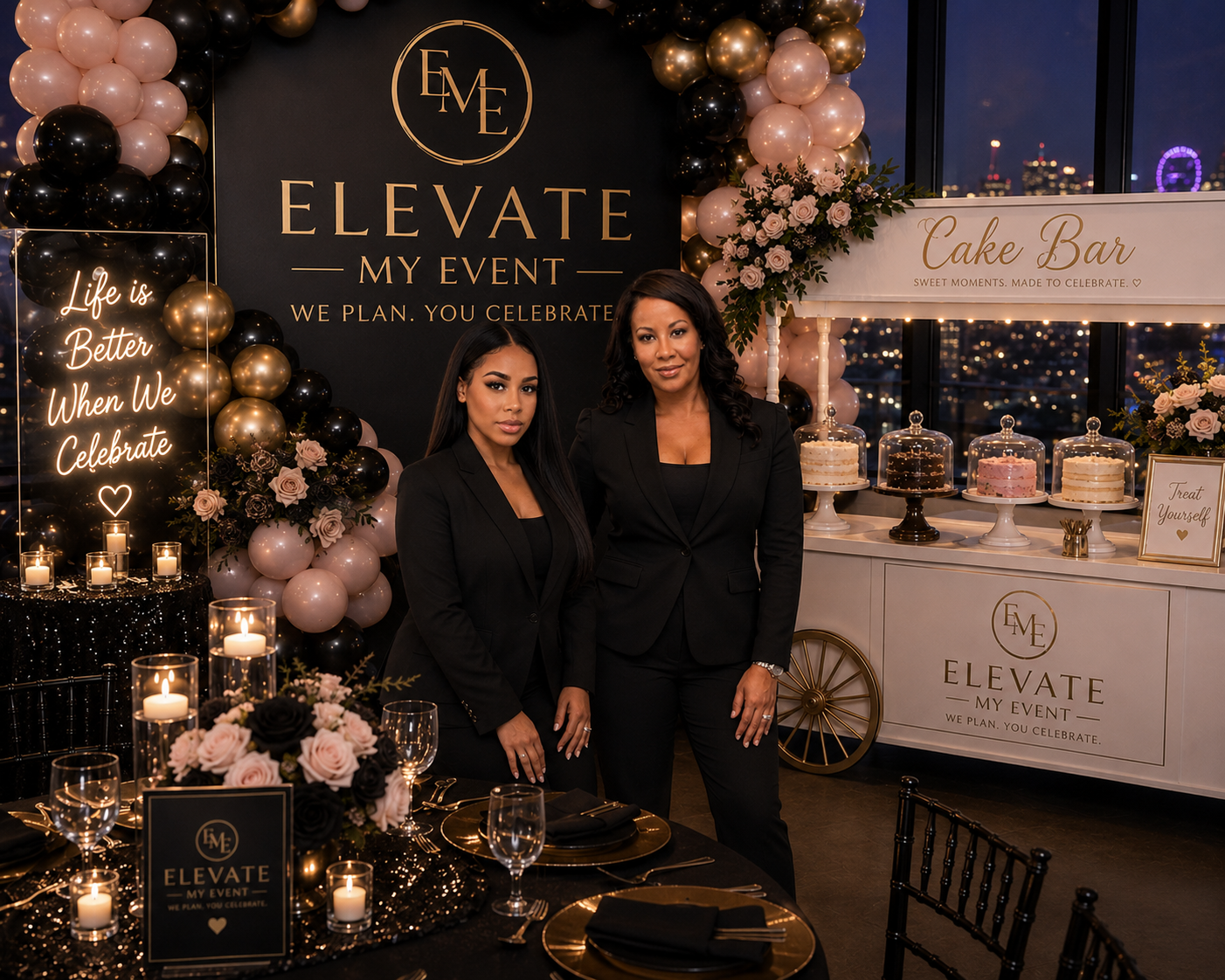 Elevate My Event team at a luxury event setup